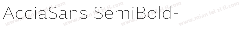 AcciaSans SemiBold字体转换